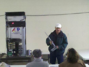 Paul teaching RV refrigerator control at QIA in Quartzsite, AZ.